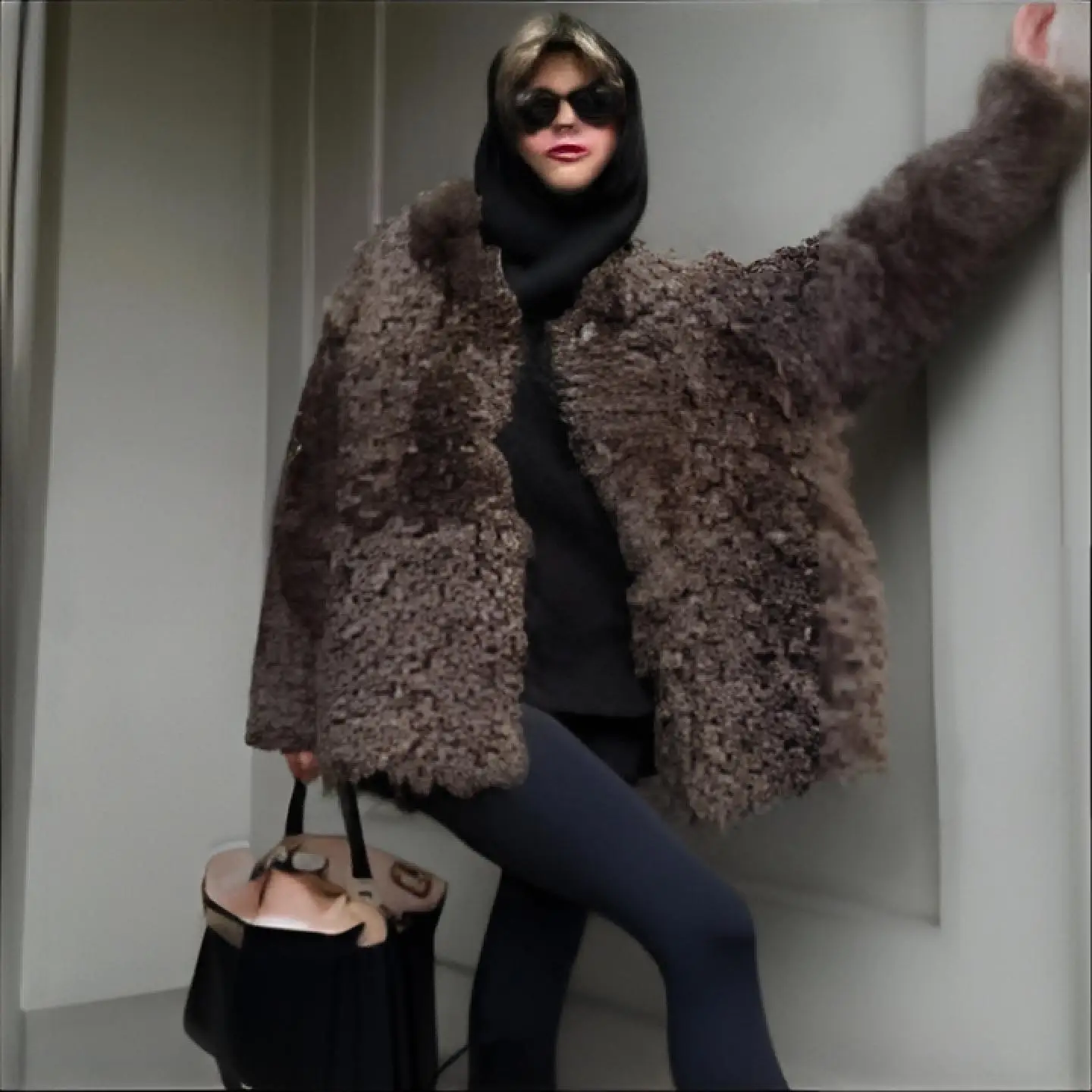 

Женская куртка из овечьей шерсти средней длины, облегающий стиль, дизайн, форма следящей формы, контур, обтягивающий силуэт, кривая, женская