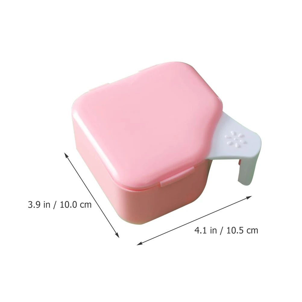 

2pcs Denture Cups For Soaking Dentures Retainer Cleaning Case Portable Denture Container Small Travel Retainer Box Fake Teeth