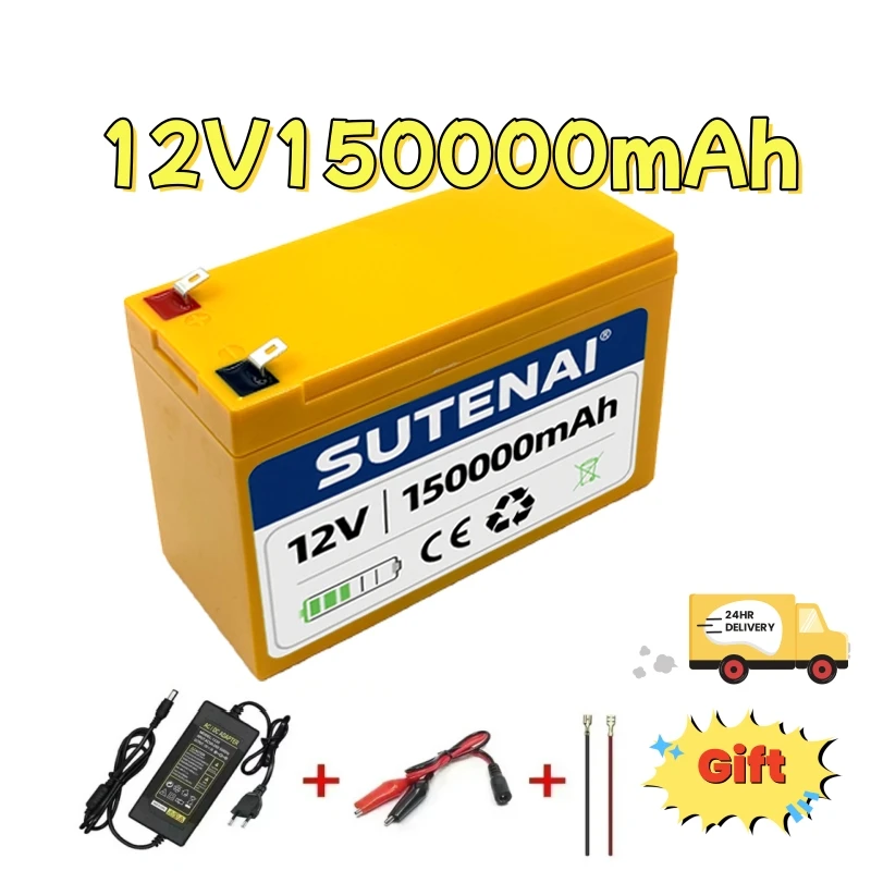 

Upgraded 12v 150A Li Ion 18650 Battery Electric Vehicle Lithium Battery Pack 9V- 12V 35Ah 120Ah Built-in BMS 30A High Current