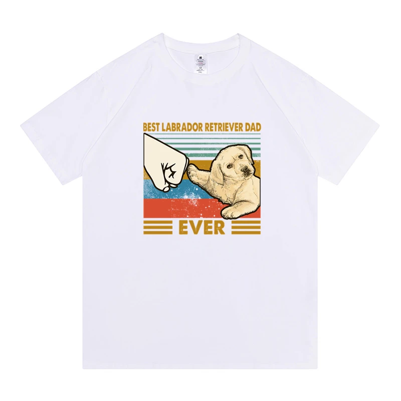 

Labrador puppy print, versatile, casual, fun, breathable, 100% cotton, comfortable, solid color, top, short-sleeved T-shirt
