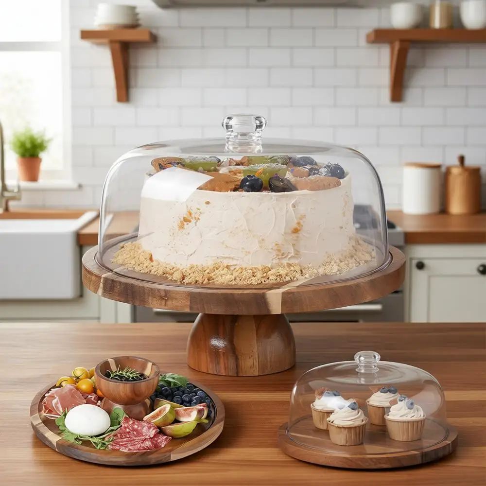 

Многофункциональная подставка для торта с акриловой крышкой, 12 секций, разборная конструкция для демонстрации десертов и сервировочных досок