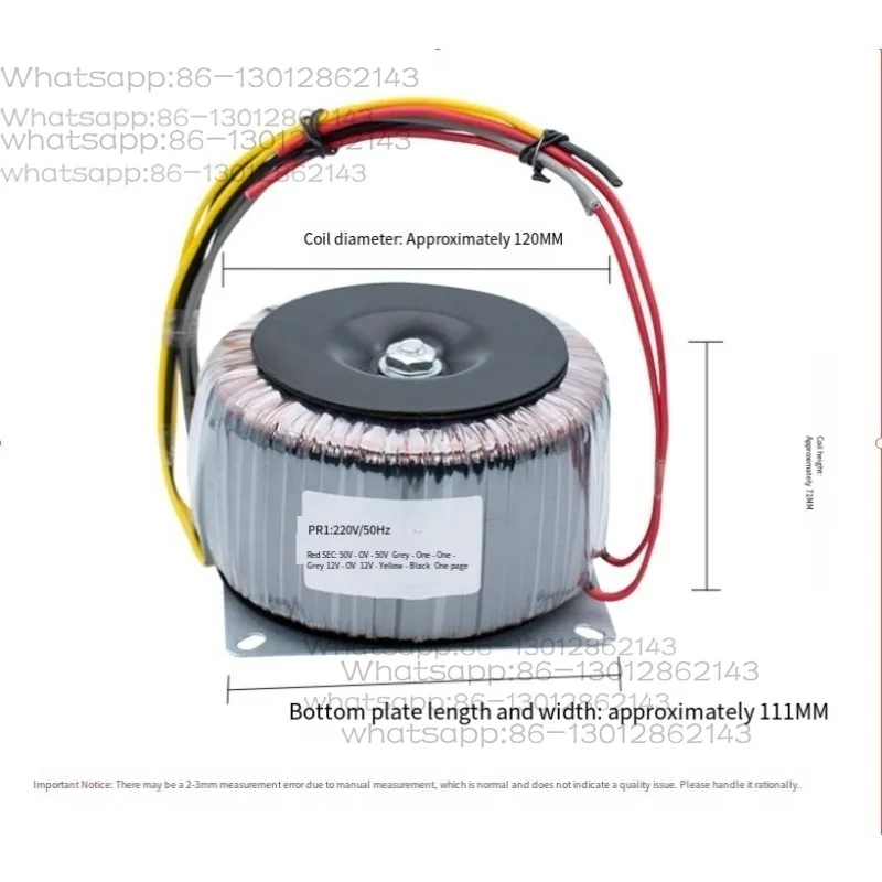1200W Toroidal Power Transformer for Audio Power Amplifier, Multi Dual Output Voltage Optional (Dual 12V/24V/26V/28V/32V/46V/50V