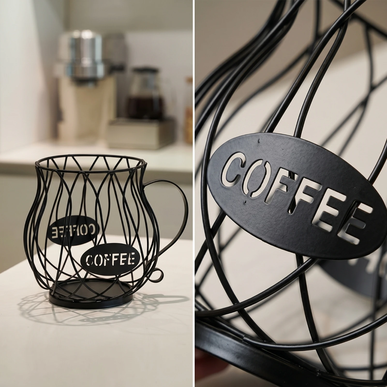 Mug Shaped Capsule Holder Compact Coffee Capsule Holder Coffee Pod Basket Small Footprint Organizer Sturdy for Baristas