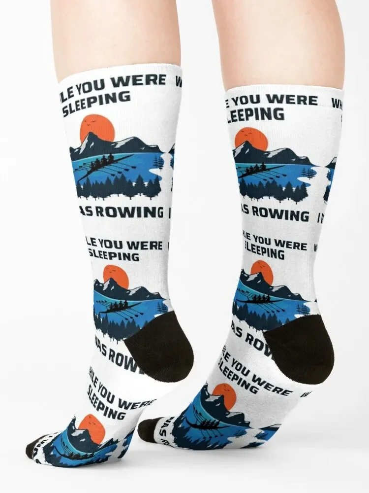 Crew Rowing Row Team Boat Oar Rower Funny Gift Socks christmass gift cartoon Socks For Men Women\'s