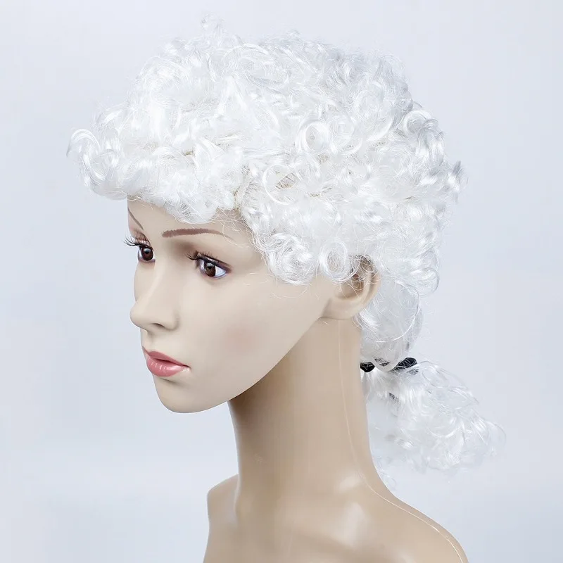 Adult Judge Role Wig Stage Play Perform Lawyer Play The Role Headwear Prop Ball Duke Clothing Dress Up Hair Accessories Headgear