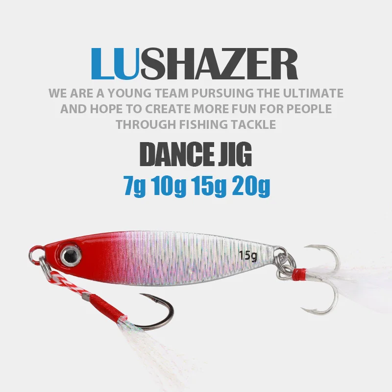 7/10/15/20g Metal Jigs Lure Bass Fishing  Metal Jig with Double Hook Treble Hooks Satwater Isca Artificial Fish Tackle Pike Lure