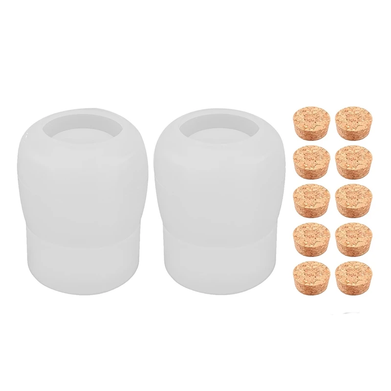 

Resin Silicone Jar Mold With Cork Lids,Storage Jar Resin Molds For DIY Epoxy Casting Craft,Storage Bottle Molds