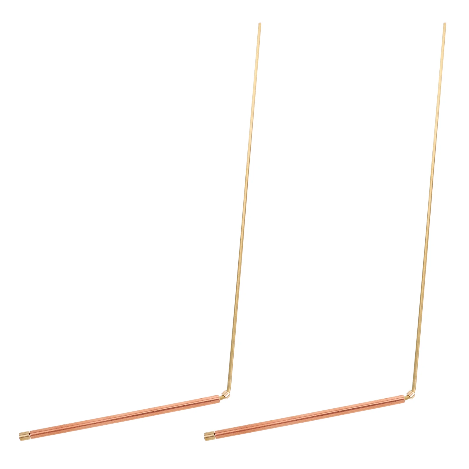 

2 Pcs Probe Stick Amateurs Copper Rods Divining Simple Brass for Spirit Detection