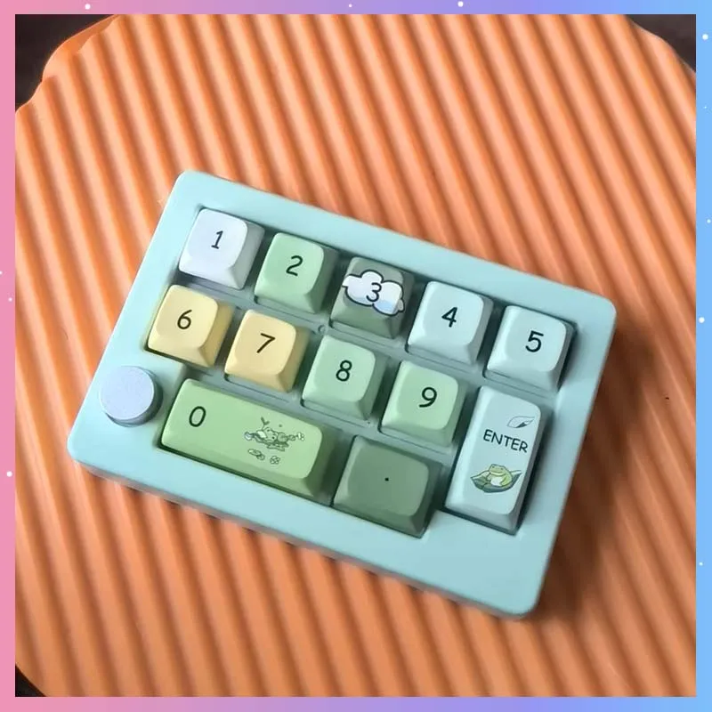 W908 Mechanical Keyboard 12keys Macro Programming Game Keyboard Tri-Mode 2.4G/BT5.2/Wired RGB Backlight Game Keyboard ﻿Gift