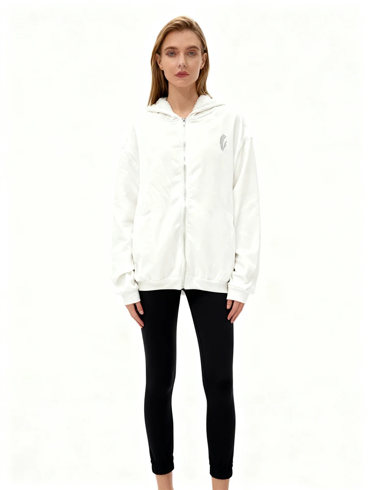 Herfst/Winter Nieuwe Straat Retro Modetrend Originele Ins Stijl Effen Kleur Rits Warme Hoodie Sweatshirt Y2k Punk Unisex