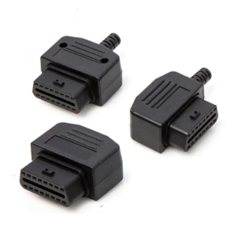 In Stock 2Pcs/lot Car OBD2 16Pin Female Connector Adaptor Diagnostic Tool Plug OBD 2 16 PIN without Terminal OBD Socket