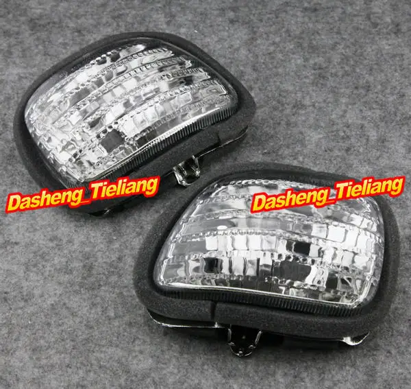 1Pair Clear Motorbike Front Turn Signal Light Indicator Blinker Lens Shell for Honda GL1800 Goldwing 2001-2017