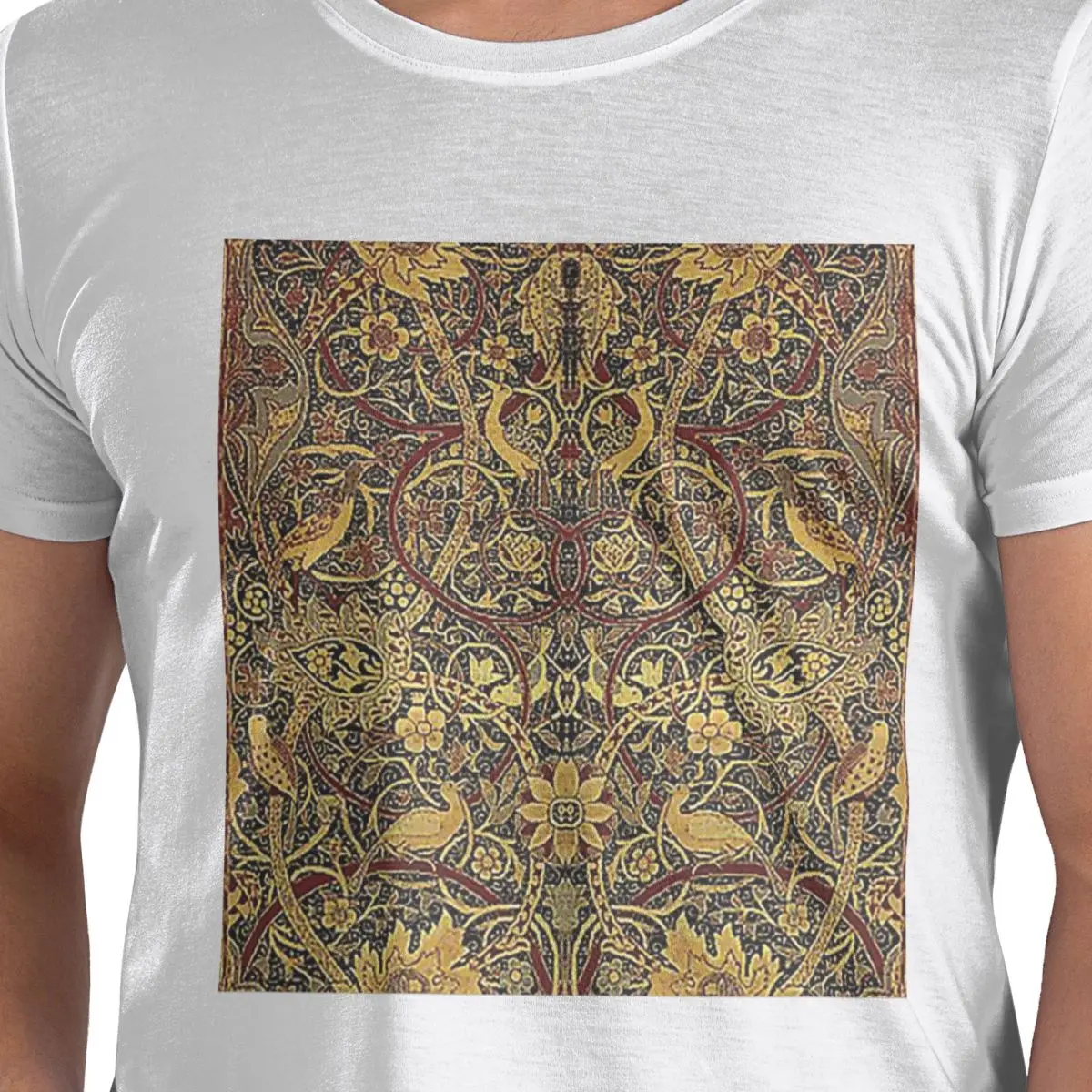 

Футболка William Morris Bullerswood из 100% хлопка, мужские классические футболки, мужские футболки с круглым вырезом и коротким рукавом, S-6XL