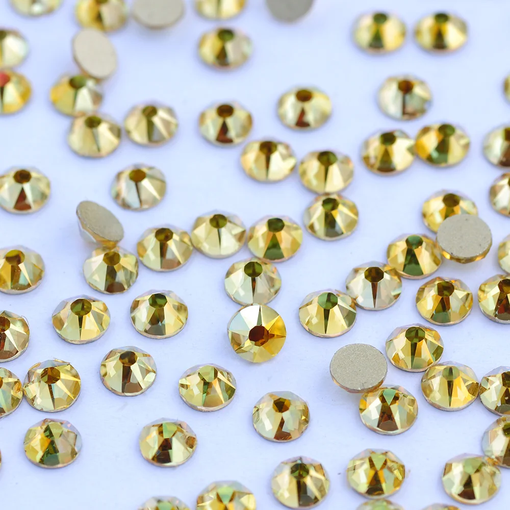 PUBRILEX 2088 Kristall-Strasssteine aus Glas Xirius Rund Nicht-Hotfix AB Sunshine Strass DIY-Zubehör Steine für Taschendekorationen – Detail 6