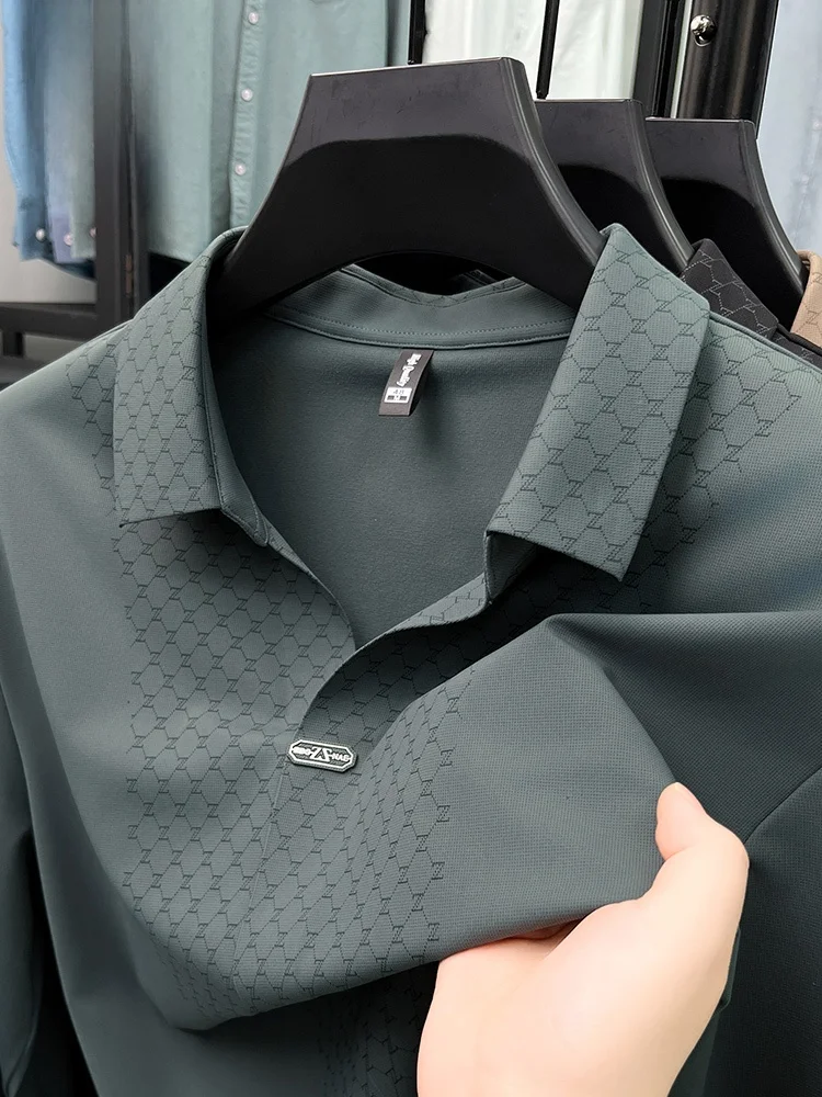 

Rn Men's Long Sve irt Casual Loose Fit Busin Casual Pure Color Base Layer Trendy Spring Autumn Versatile T-irt