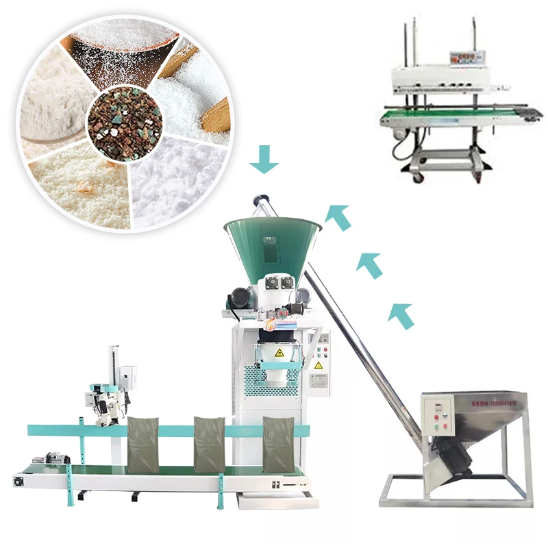 Double Spiral Packing Machine for 5KG to 20KG Bulk Fertilizer and Seeds
