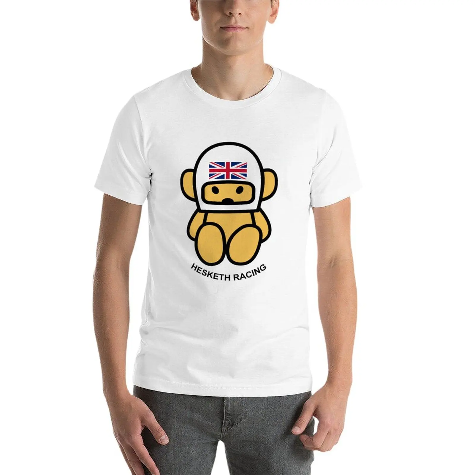 New JAMES HUNT Teddy bear-breasted HESKETH RACING T-Shirt summer tops graphics t shirt hippie clothes mens t shirt