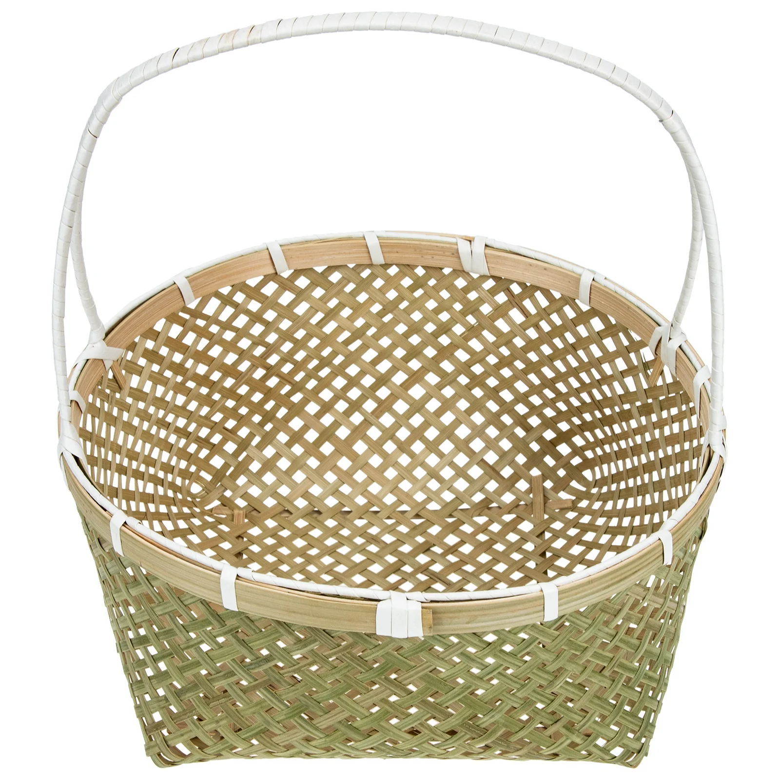 

Large Fruit Pink Picnic Basket Rattan Hampers Woven Fruits for Kitchen Storage Flower
