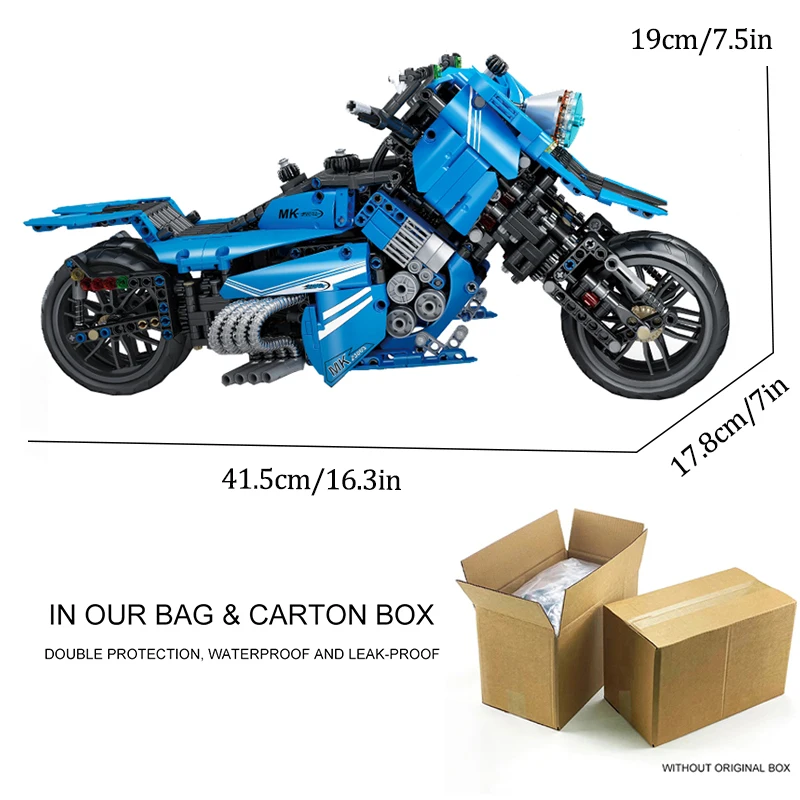 Schimmel Koning 23009 Creatieve Fly Motorcycle Model Bouwsteen Technische Auto Baksteen Assemblage Onderwijs Kinderen Speelgoed Kerstcadeau