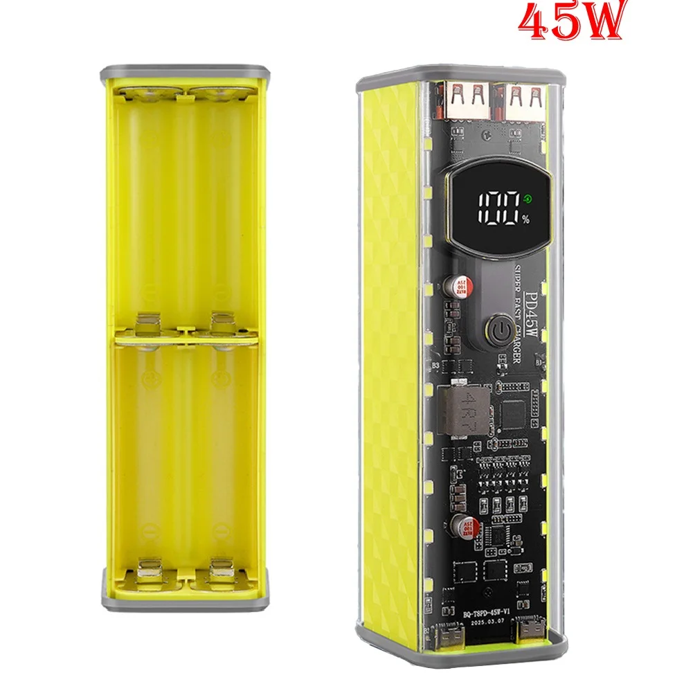 On-the-go Charging Power Bank Case USB PD Module Efficient Voltage Output Power Multi Protection Power ABS Material