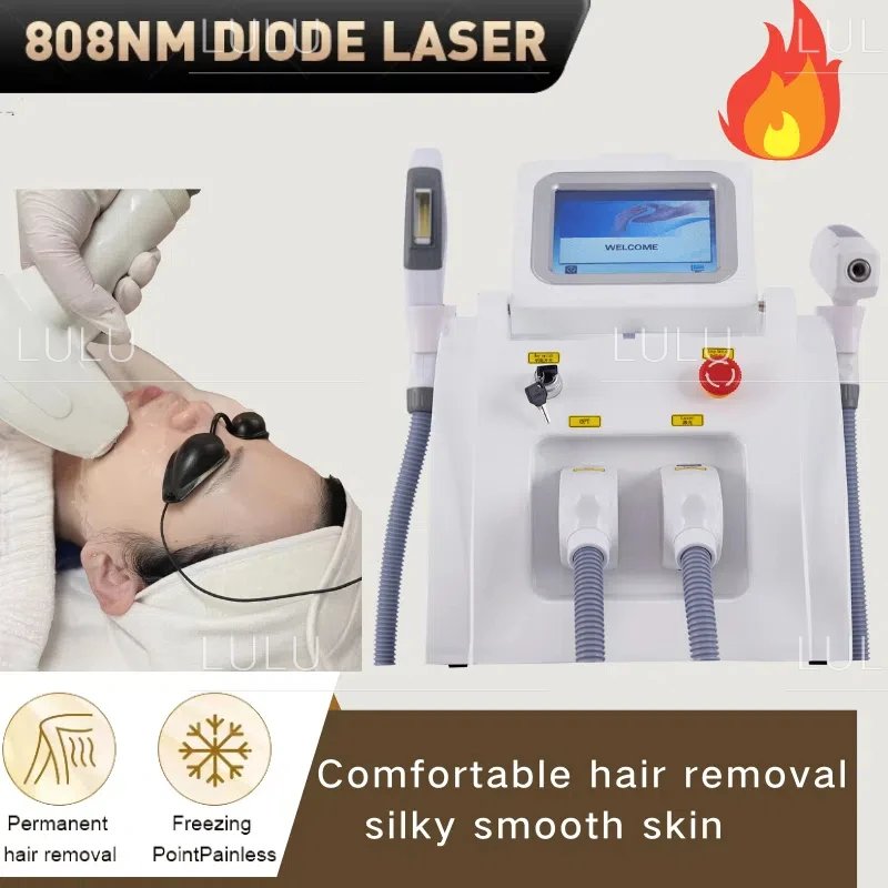 2-in-1 professionele laserhaar tattoo verwijderingsmachine IPL OPT picosecond laserapparaat multifunctionele schoonheidsmachine ijs pijnloos