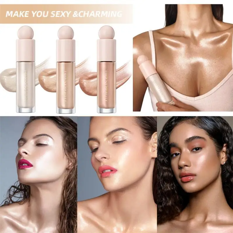 Glow Liquid Highlighting Stick Brightening Body High Gloss Liquid Blusher Face Rouge Cheek Blush Cream Lasting Makeup Waterproof