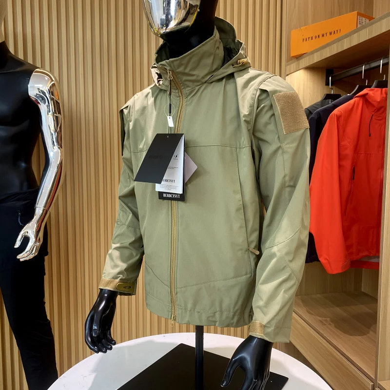 

Мужская уличная весенняя новинка 2024, ветрозащитная дышащая куртка с капюшоном, волшебная лента Fce на подкладке, стандартная подставка, Sle