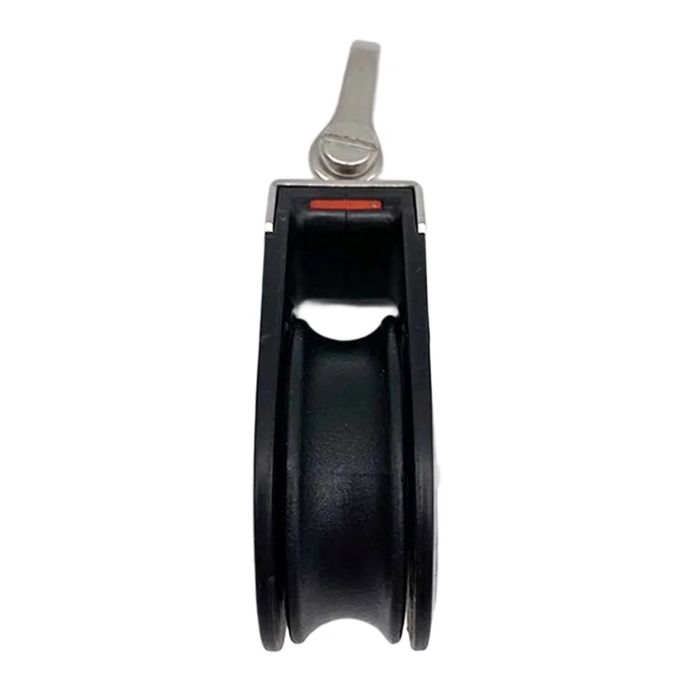 Single Pulley Rope Clamp Constructed from Stainless Steel and Nylon for Marine Sailing Pilates and Industrial Fitness Use