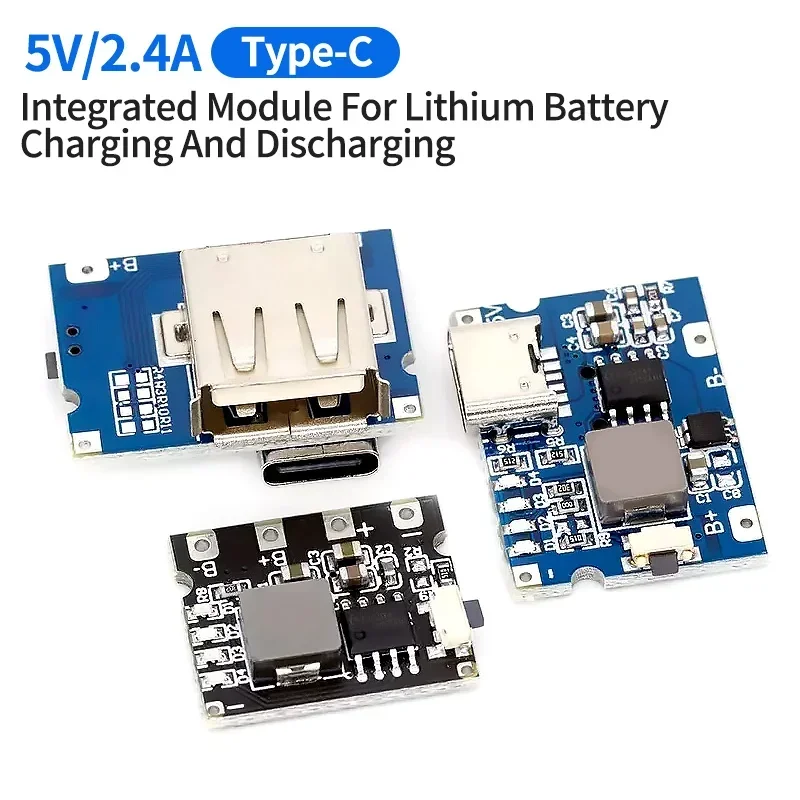 Модуль зарядки литиевой батареи 5 в 2 а/100 А 5/20/шт., порт Type-C, USB-выход, нормально открытая мобильная зарядка, сокровище мощности