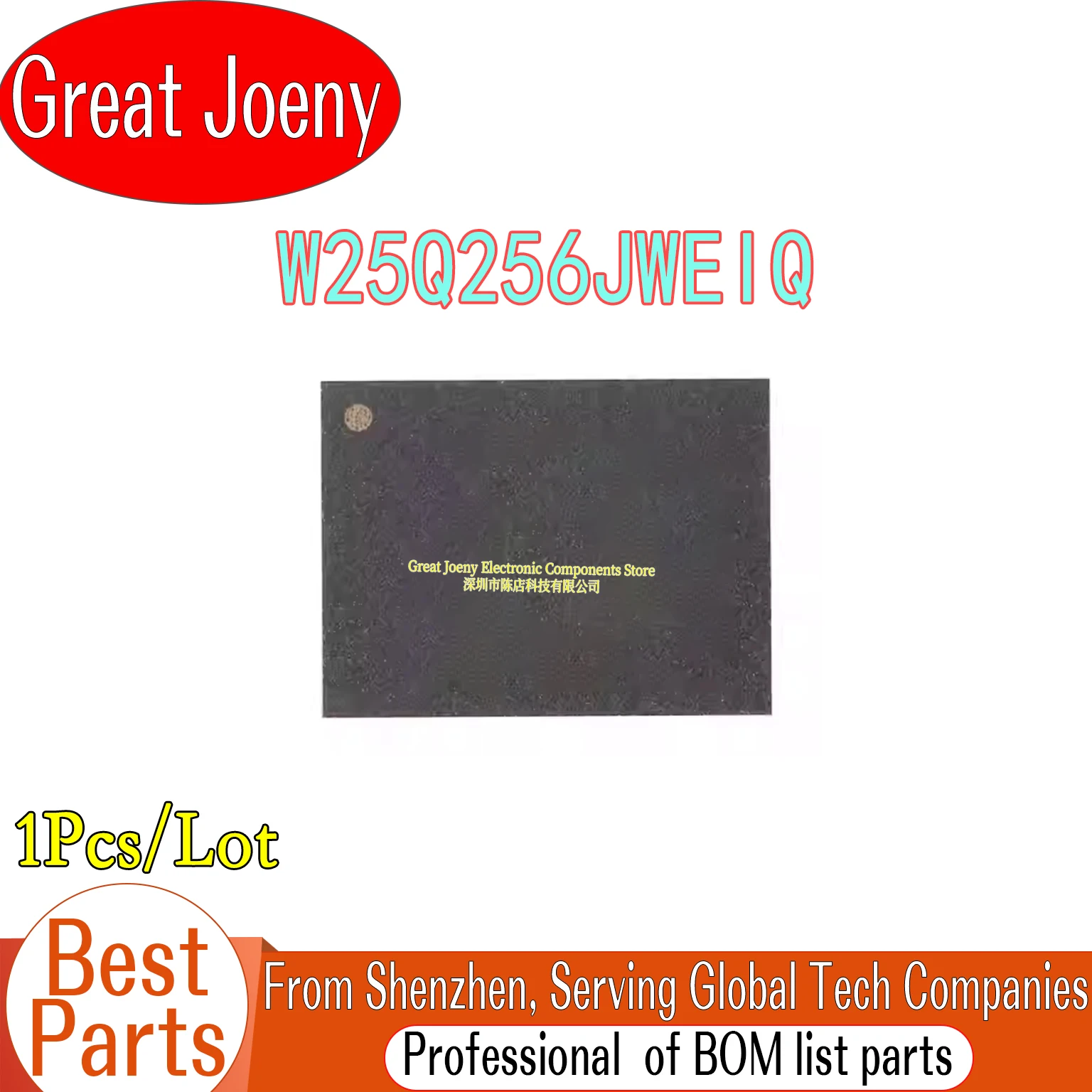100% New Original W25Q256JWEIQ 25Q256JWEQ IC FLASH 256MBIT WSON-8