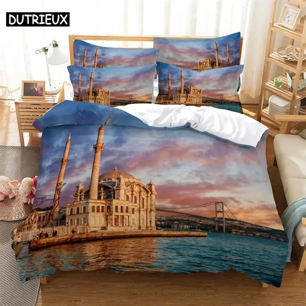 Cruise ship 3D Digital Comfortable Duvet Quilt Cover Pillowcase Bedding Set Children Bedroom Decoration Home Textile