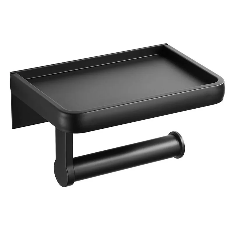 

Черный/белый алюминиевый держатель для бумажных полотенец для ванной комнаты, черное золото, держатель для туалетной бумаги, держатель для мобильного телефона, стеллаж для хранения туалетной бумаги