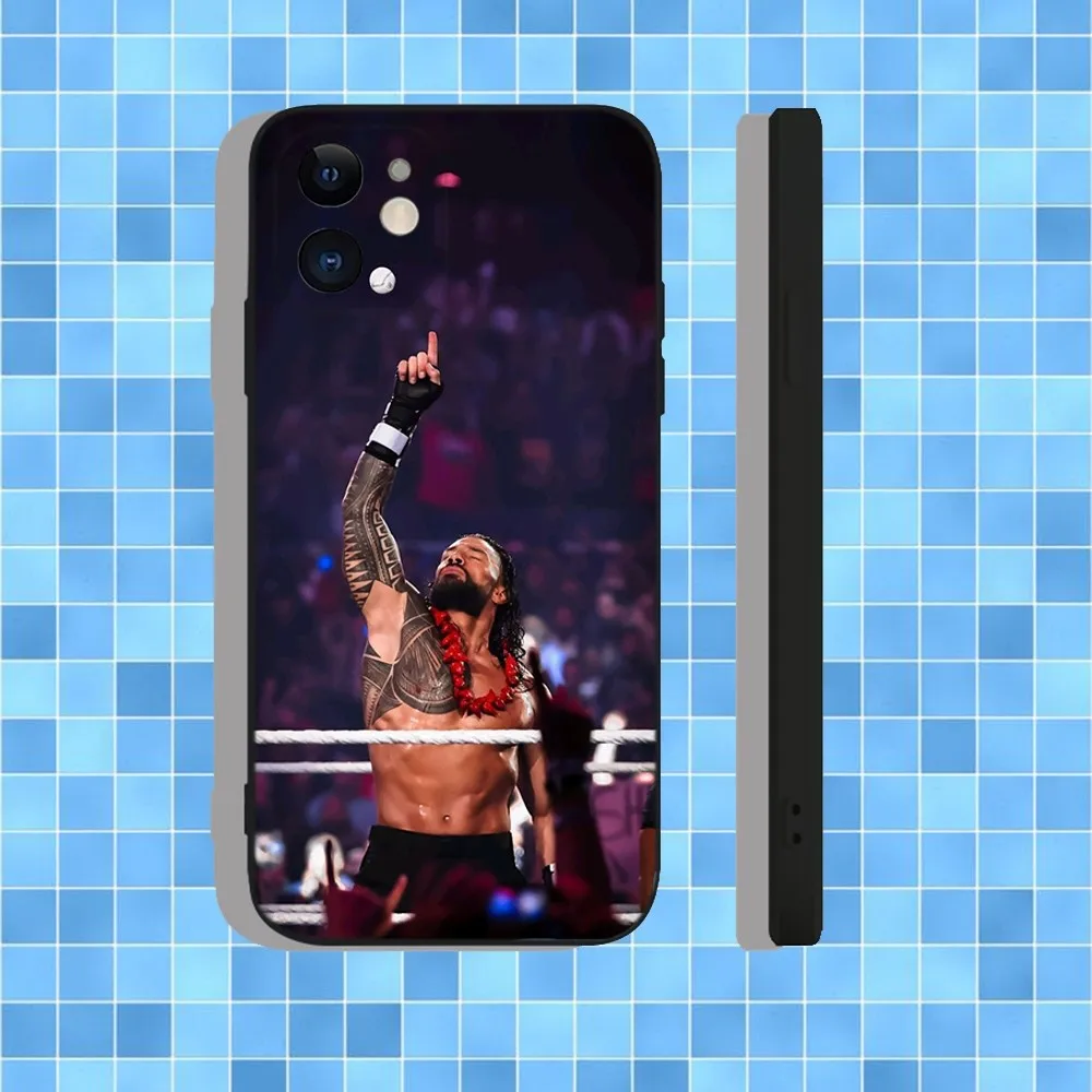 حافظة هاتف Seth Rollins WWE لهاتف iPhone 16,15,14,13,12,11,Pro,Max,Plus,X,XS,XR,SE,8,7,Mini,Soft Silicone Black Case