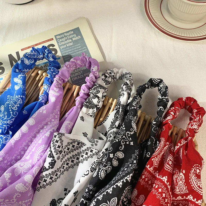 New Women Suede Soft Solid Print Headbands Vintage Boho Knot Turban Elastic Hairbands Bandanas Girls Hair Bands Hair Accessories