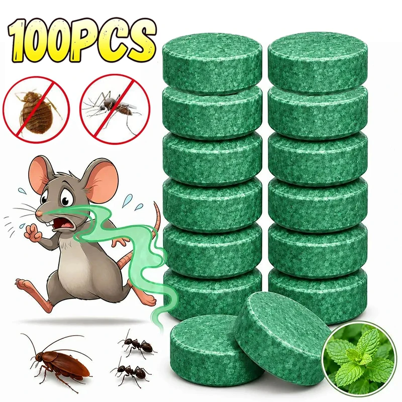 Potenti Pillole Repellenti per Roditori, per Interni ed Esterni, Contro Ratti, Topi, Scarafaggi e Insetti, Pellet Naturali alla Menta, Strumento di Co