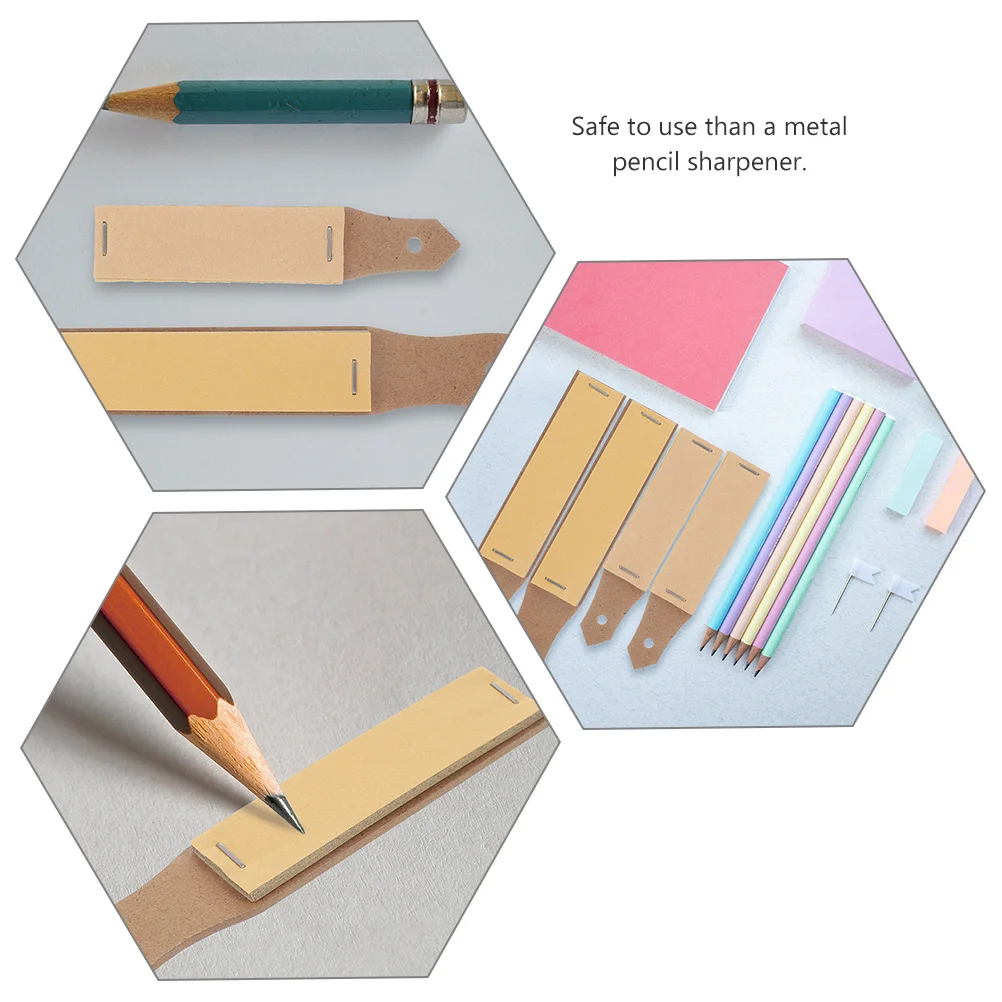 

6pcs Pencil Sandpaper Blocks Drawing Charcoal Sketch Painting Supplies Artists Safe Sharpening Tool Storage Hole