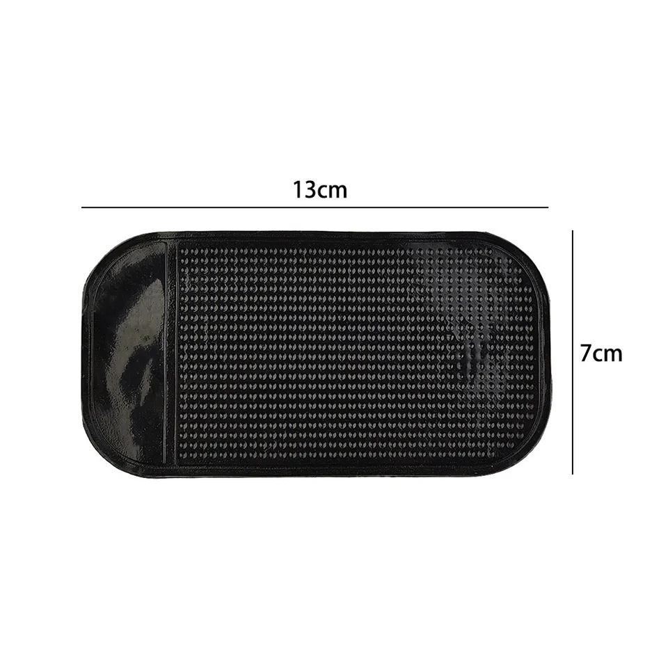 Tapis Téléphone Anti-Dérapant Voiture - Mat Silicone Gel Antiglisse Dashboard - Pour Téléphone GPS Lunettes Clés - Noir