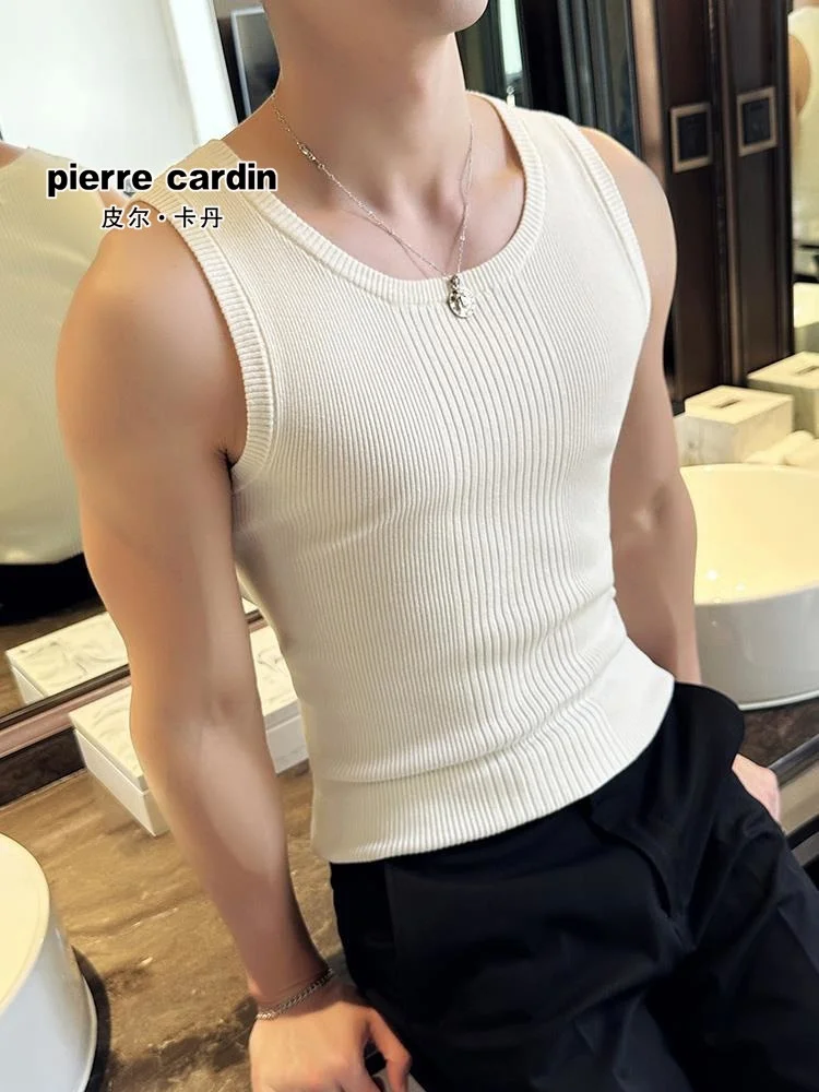 

Мужская футболка Pierre Cardin в полоску, летняя коллекция 2026, эластичная, базовый слой, круглый вырез, влагоотводящая, дышащая