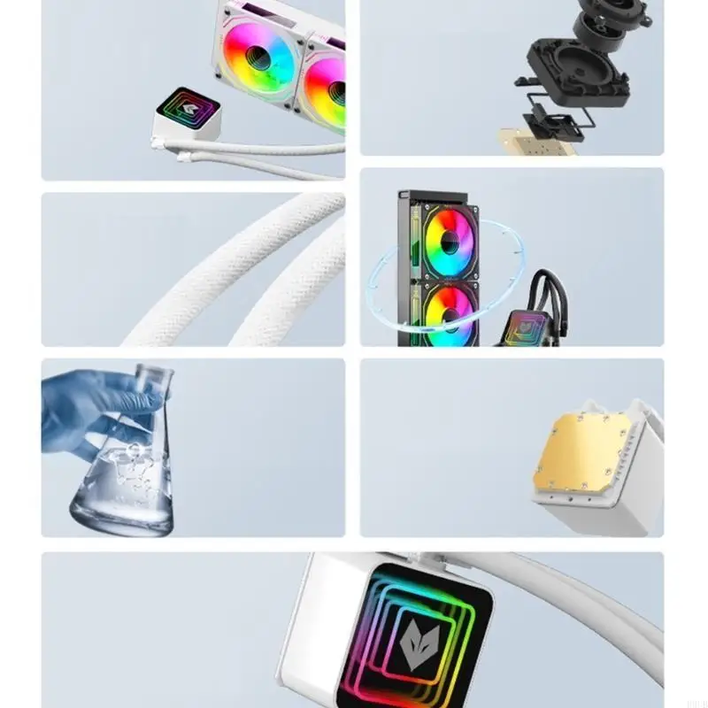 

R9UB For Glacier 360mm ARGB Water Cooling CPU Coolers 360mm ARGB Fan Liquid Heatsink Integrated Radiator Water Cooling System