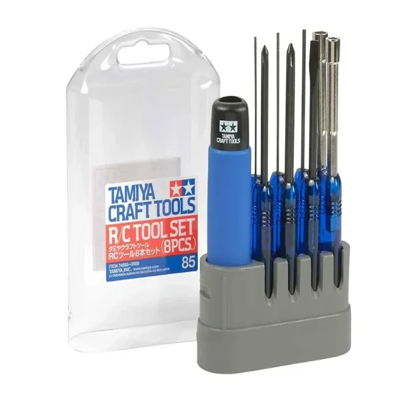 Tamiya Model Craft Tools 74085 Set di strumenti Cacciavite con custodia Cacciavite per dado esagonale per strumento di costruzione di modelli di assemblaggio Fai da te