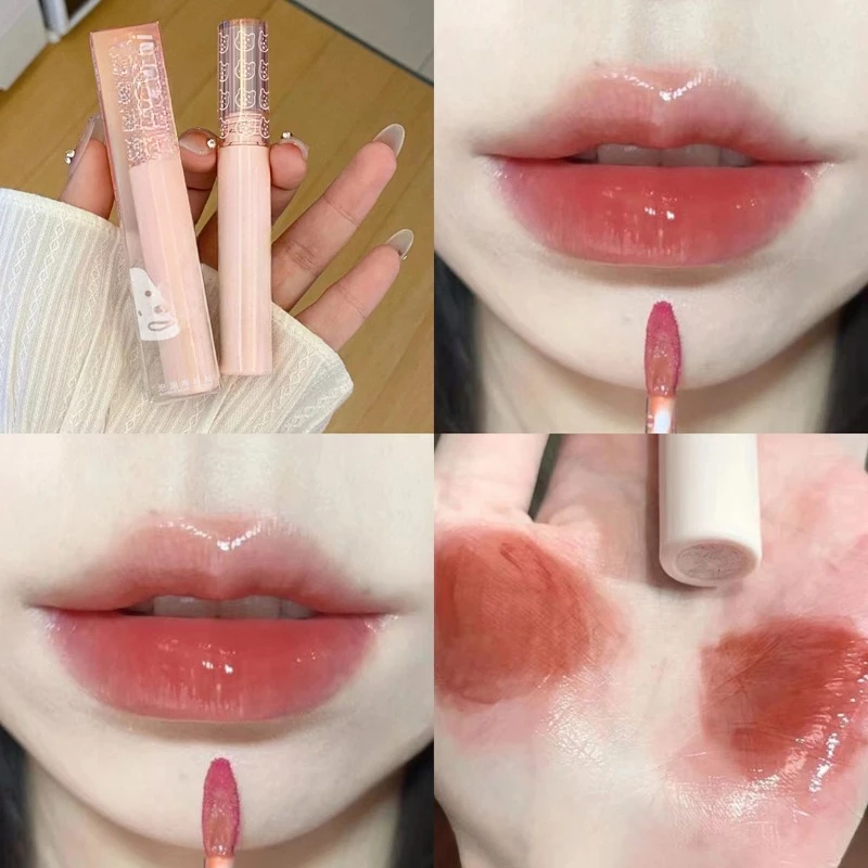 

Brillant À Lèvres Transparent Rose Cerise Brillant À Lèvres Verre Huile Liquide Étanche Couleur Marron Teinte Liquid Lipstick