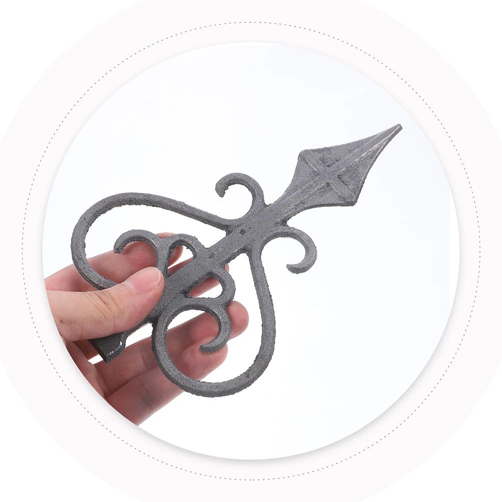 

4pcs Cast Iron Accessories Garden Decorative Toppers Ornamental Yard Decorations Post Finials Metal Gate Finials Iron Fence