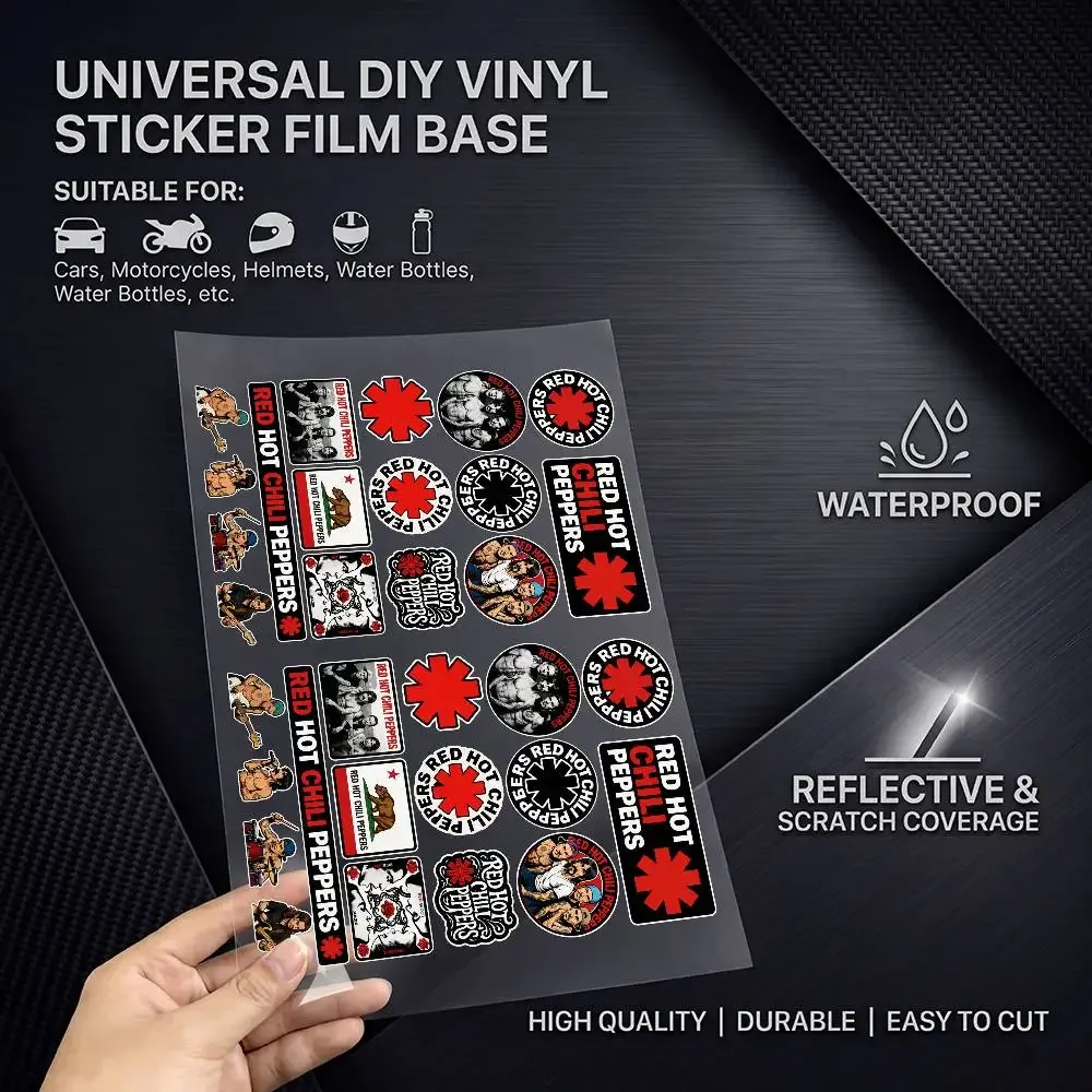 R-Red HoT- Chili PepperS- High Visibility Reflective Decal Scratch Hide Sticker Fit Car Motorcycle Helmet Refrigerator