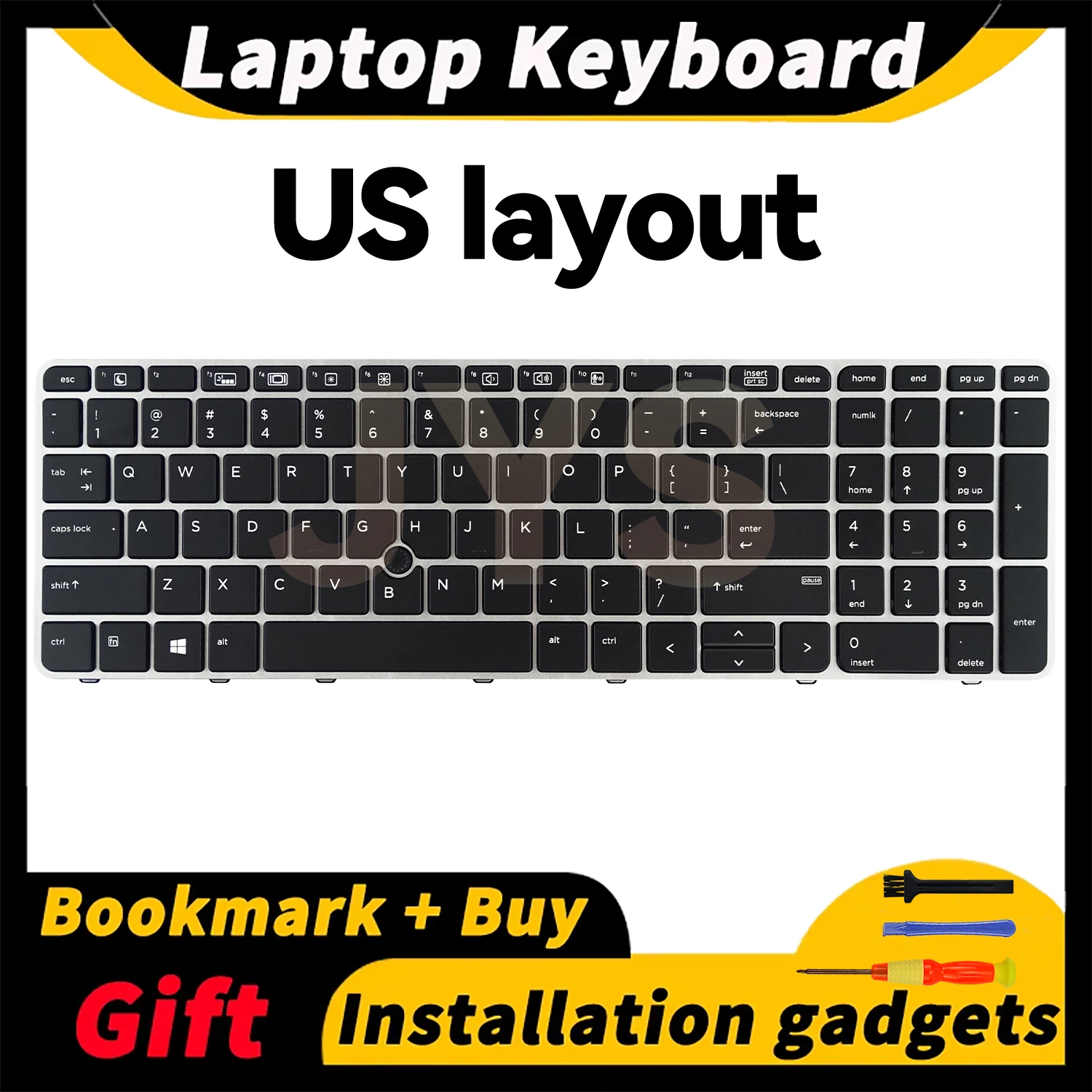

Suitable for HP EliteBook 850 G3/850 G4/755 G3/755 G4 laptop keyboard with backlit US layout replacement keyboard