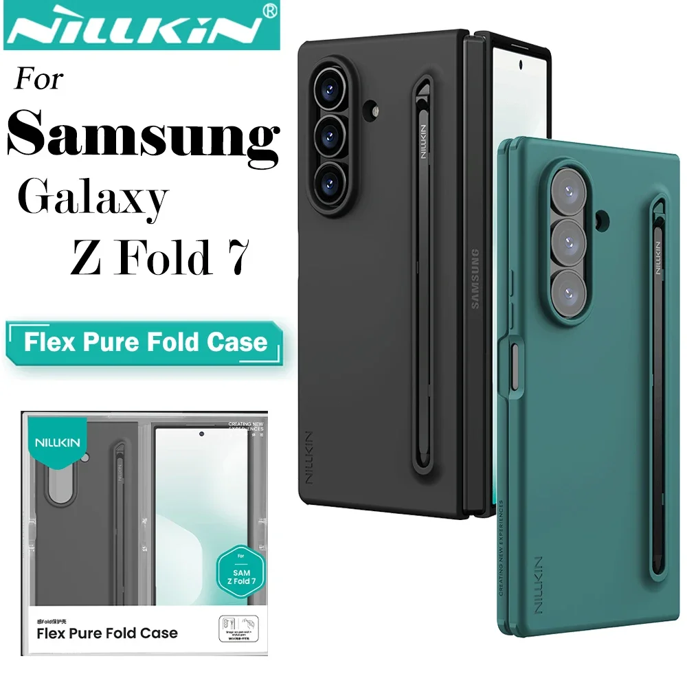 

NILLKIN for Samsung Galaxy Z Fold 7 Flex Pure Fold Case With S Pen Version Food-grade Liquid Silicone Material Phone Case