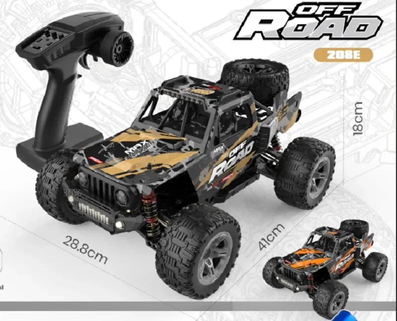 

208E 1/10 Масштаб 4WD Бесщеточный радиоуправляемый автомобиль с дистанционным управлением Игрушки 2,4G Бесщеточный автомобиль с дистанционным управлением для детей 14 лет Взрослые Детские игрушки Подарок