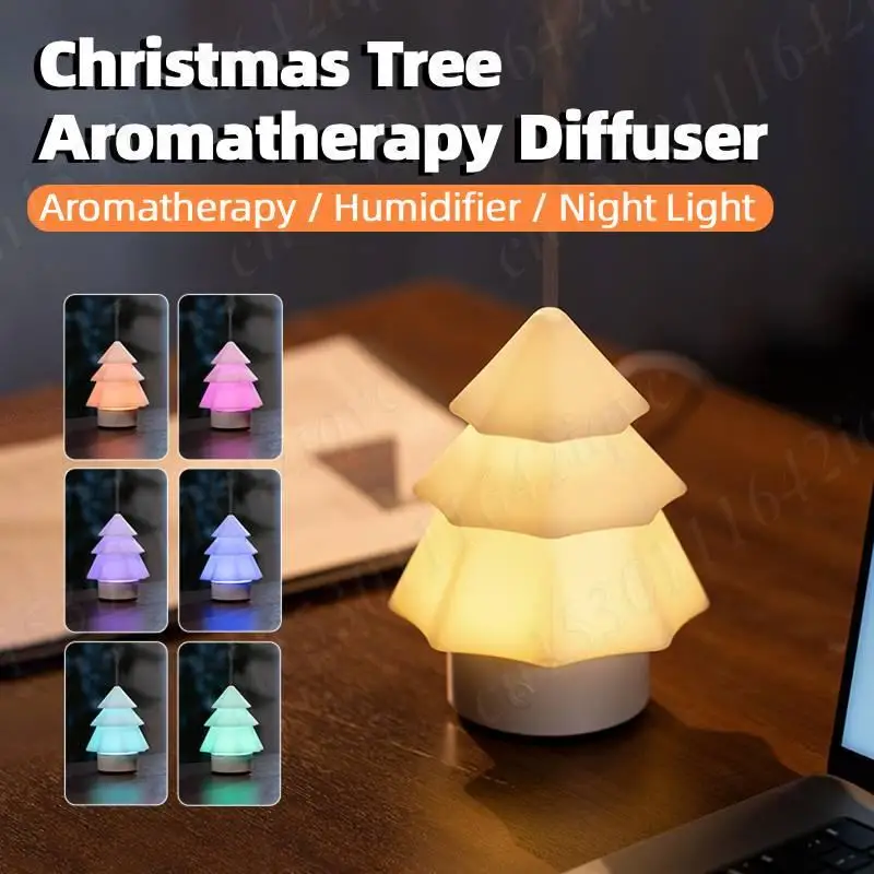 

Диффузор аромата рождественской елки, 7 цветов, прохладный увлажнитель тумана, диффузор эфирного масла для домашнего офиса, спальни, рождественские подарки