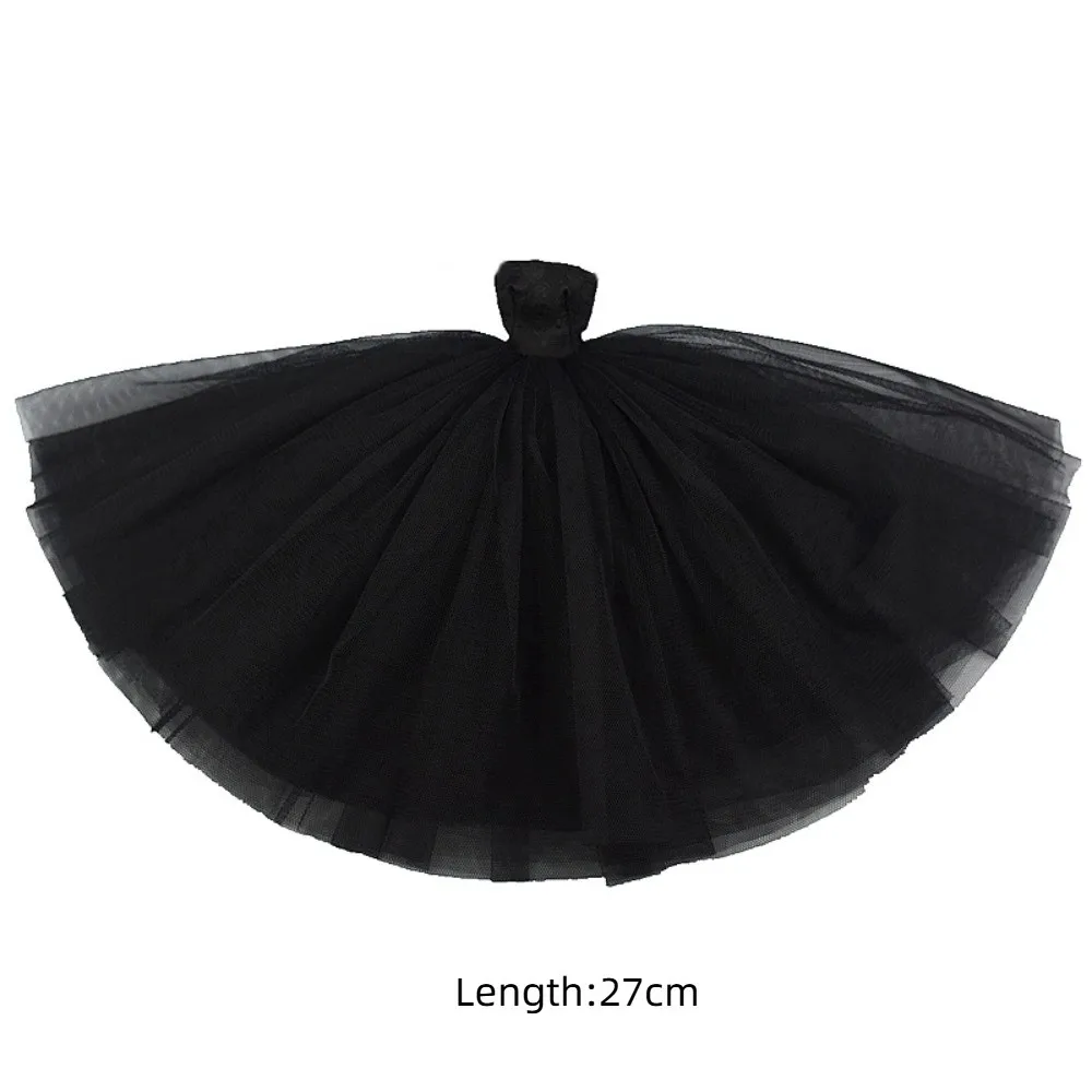 Elegant met sluier pop trouwjurk veelkleurig cadeau pop jurk kostuum effen kleur pop jurk kleding 1/6 BJD pop