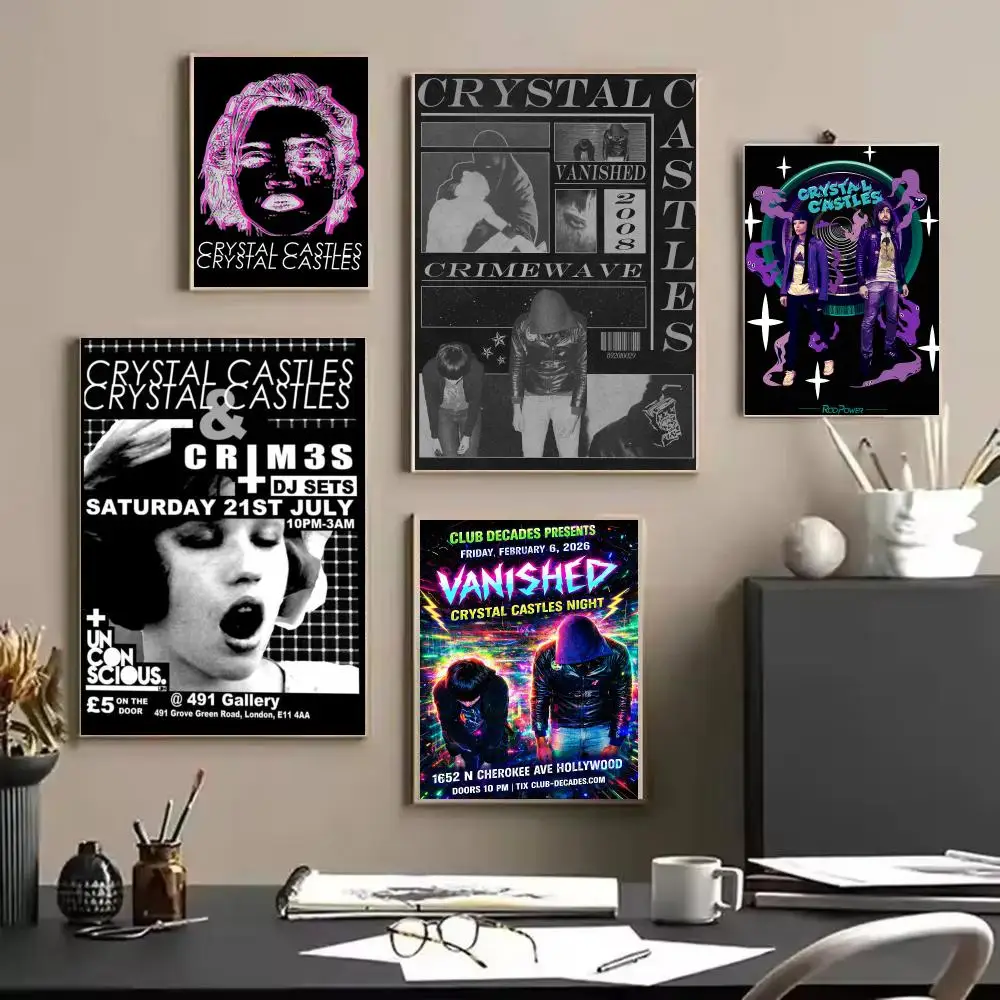 Electronic Music Band C-Crystal Castles Poster Modern Aesthetic Wall Art | Stylish Bedroom Home Decor & Unique Gift Ideas