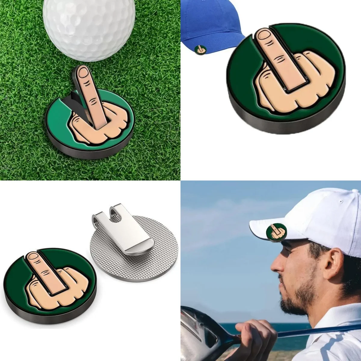 

Забавный маркер для мяча для гольфа со средним пальцем, маркер для шляпы для гольфа, магнитный съемный маркер для тренировок в гольфе, аксессуары для гольфа 골프